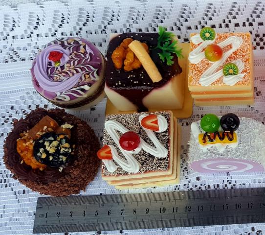 Foam Mini Cakes Assorted Pk 6
